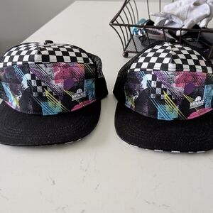 Checkered and Abstract Women's Hat